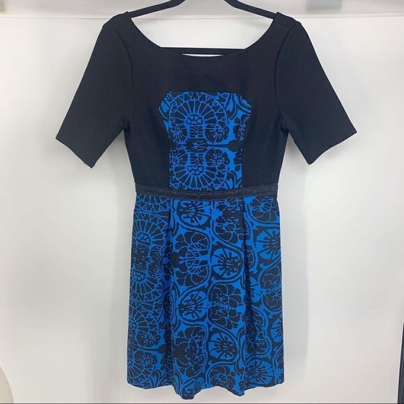 Plenty Tracy Reese Medallion Contrast Frock Dress Size 4 New - Picture 2 of 12